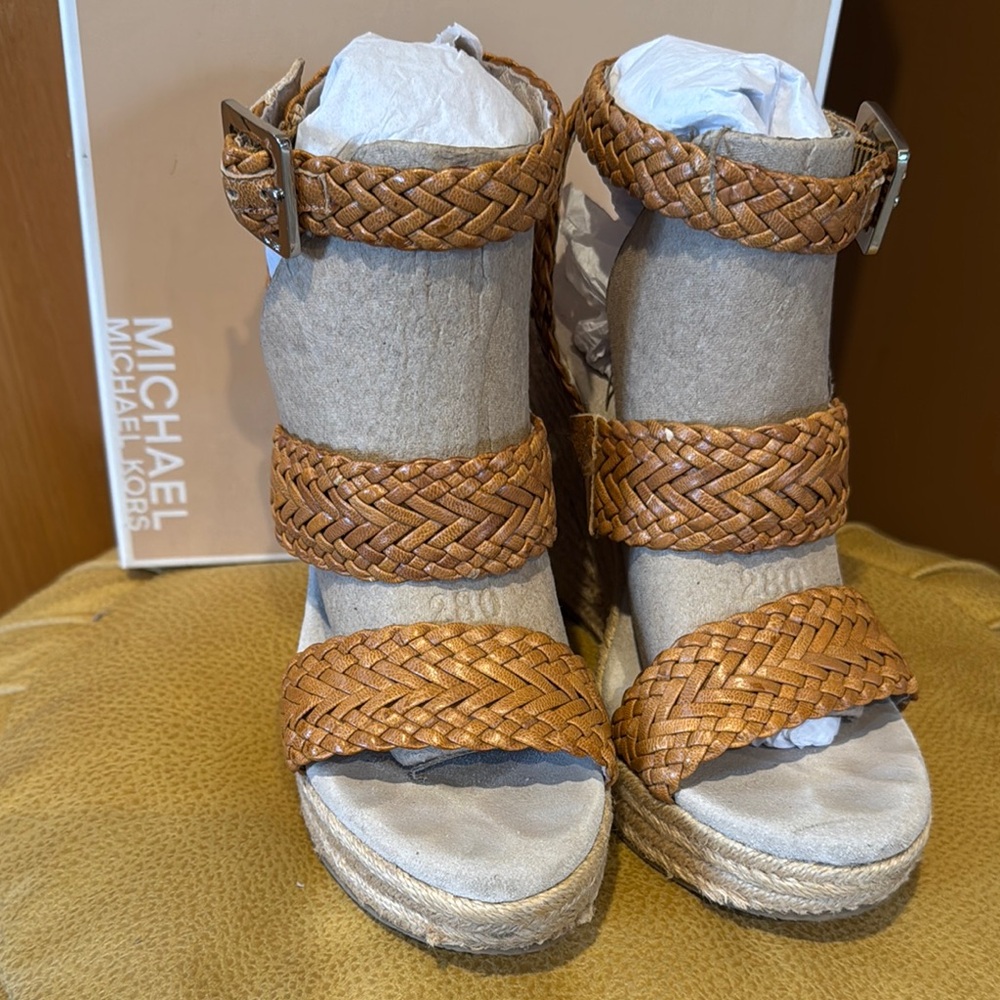 Michael Kors Women's Tan Woven Sandals